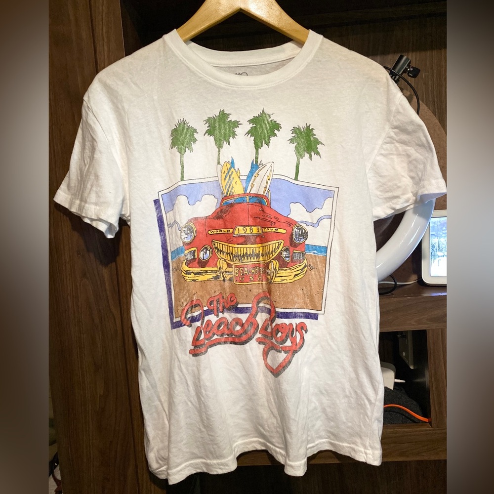 the beach boys retro vintage t-shirt surf beach music womens M